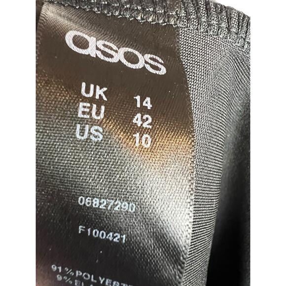 ASOS Formal Dress Open Back Evening Black Tie Gown Prom Ball Cocktail 10 - Picture 11 of 12